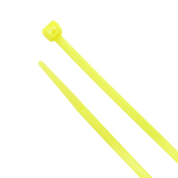 South Main Hardware 11-in 75-lb, Fluorescent Yellow, 100 Standard Nylon Tie 220178